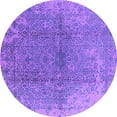 thumbnail image 1 of Ahgly Company Indoor Round Oriental Purple Industrial Area Rugs, 3' Round, 1 of 4