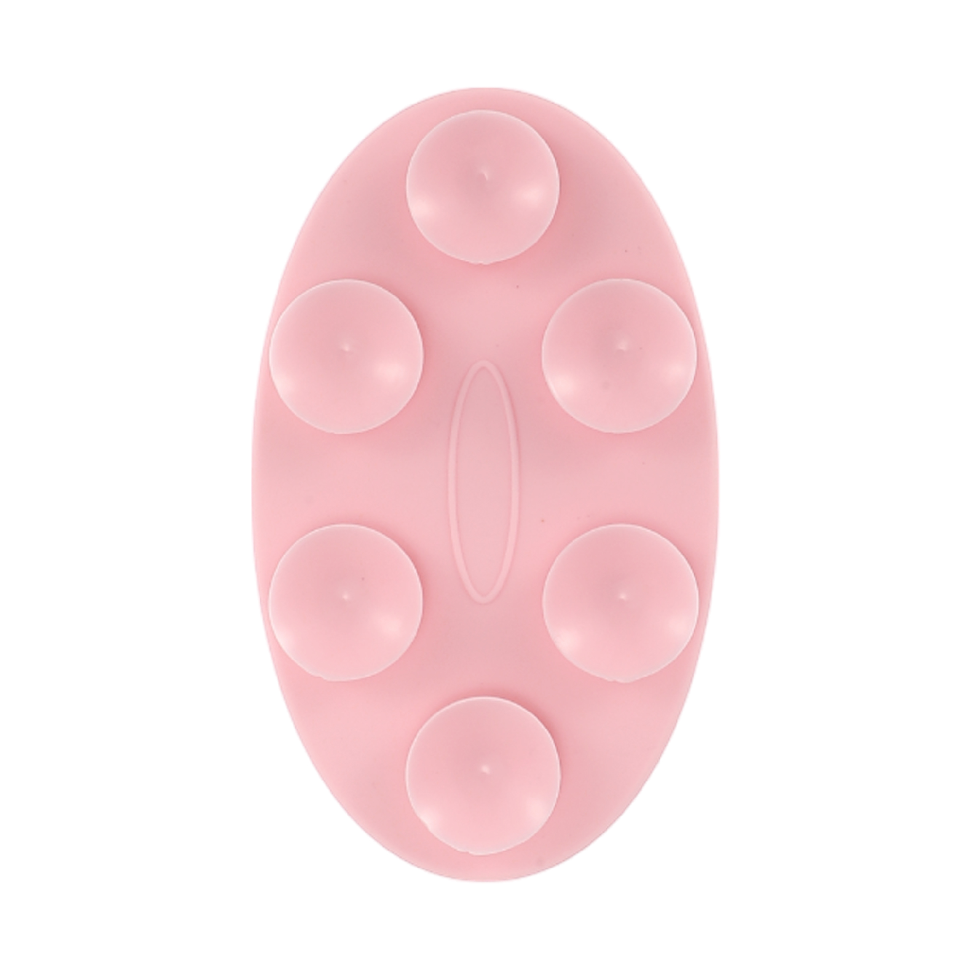 Unique Bargains Bath Brush Oval Back Scrubber for Shower Pink