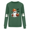 thumbnail image 5 of VKOYWKM Halloween Sweatshirts for Women Long Sleeve Crew Neck Sweatshirt Cute Spooky Ghost Pullover Sweatshirts, 5 of 5