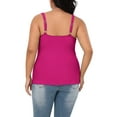thumbnail image 6 of Charmo Womens Plus Size Cotton Tank Tops with Shelf Bra Adjustable Wider Strap Camisole Basic Undershirts 1X-5X, 6 of 7
