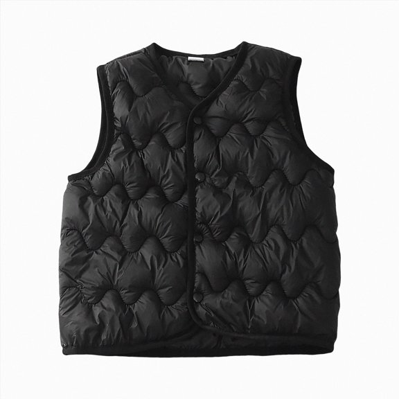 felwors Toddler Puffer Vest Boys Girls Vest Warm Winter Jacket Lightweight Sleeveless Buttons Coat (4-5 Years,Black)