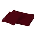 thumbnail image 4 of BedDecor 100% Egyptian Cotton 400TC 3Pcs Burgundy Twin Size Flat Sheet Stripe Pattern, 4 of 4