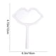thumbnail image 3 of Espejo De Plástico 1Pcs 6.29x4.72" Handheld Lip Shape Mirror Portable Makeup Mirror for Purse Travel Cosmetic Touch Up in White JASKFLY, 3 of 8