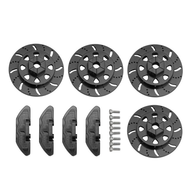 Juego de discos de freno RC para Axial RB Ryft, juego de 4 discos de freno RC de aluminio RC, pinza de freno de disco de coche R adaptada para la perfección