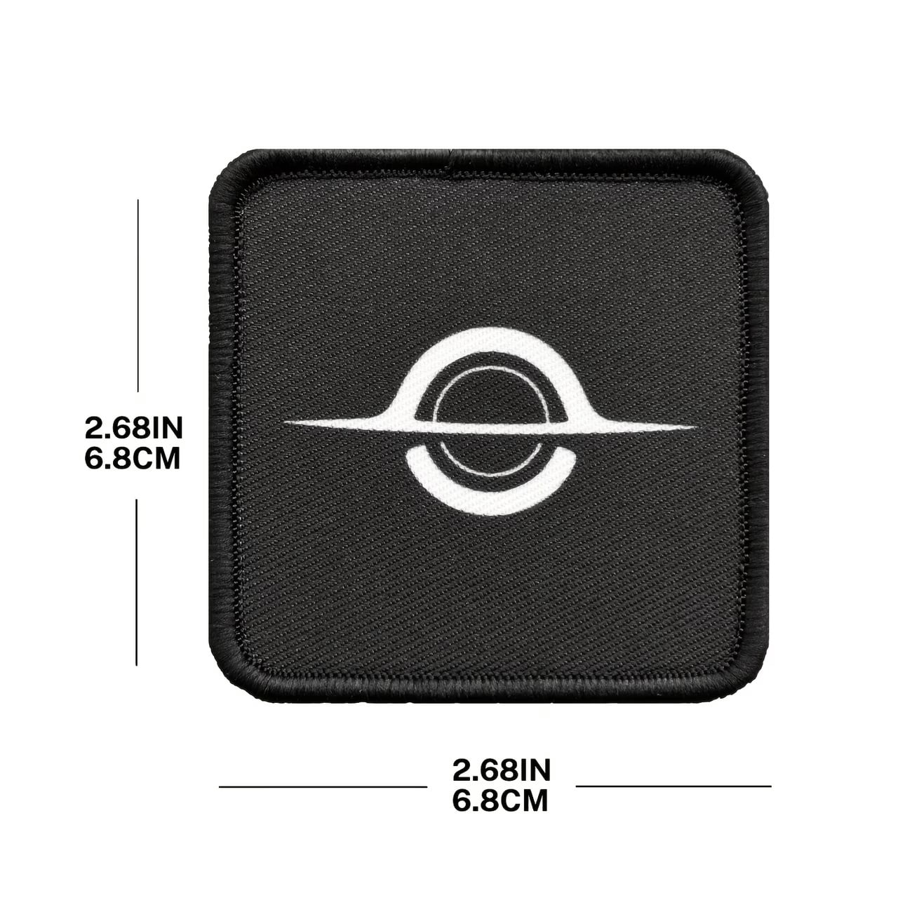 Black Hole Design Patch - Durable Embroidered Badge for Backpacks, Hats, and Creative Projects
