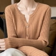 thumbnail image 7 of aidice Cardigans for Women Lightweight Notched V Neck Casual Long Sleeve Comfy Fitting Tops Fall Jackets, 7 of 7