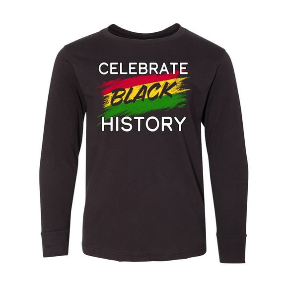 Inktastic Celebrate Black History Long Sleeve Youth T-Shirt