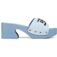 thumbnail image 4 of Sam Edelman Francina Pale Blue Platform Slip On Slide Block Heeled Mule Sandals (PALE BLUE, 9), 4 of 6
