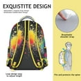 thumbnail image 3 of Rainbow Gradient Backpack Artistic Pop Art and Colorful Abstract Pattern School Bag Stylish Fashion Students Bag, 3 of 6