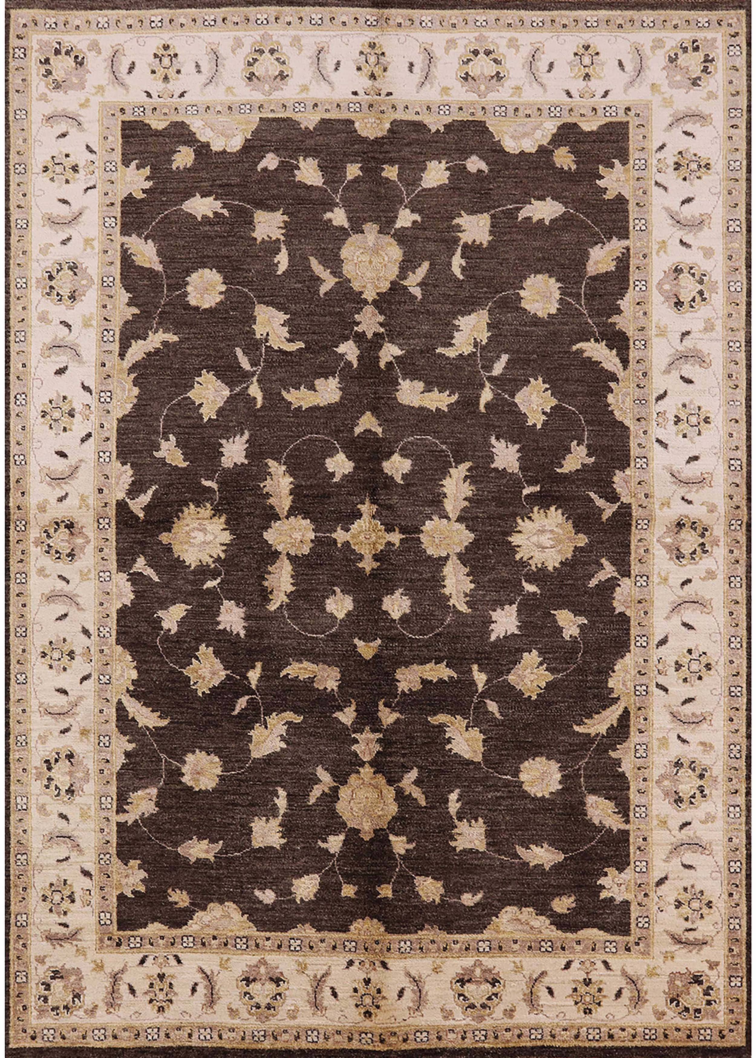 Ahgly Company Indoor Rectangle Mid-Century Modern Bakers Brown Oriental ...