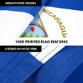 thumbnail image 5 of G128 Combo Pack: 6 Ft Tangle Free Aluminum Spinning Flagpole (Black) & Nicaragua Nicaraguan Flag 3x5 Ft, LiteWeave Pro Series Printed 150D Polyester | Pole with Flag Included, 5 of 9