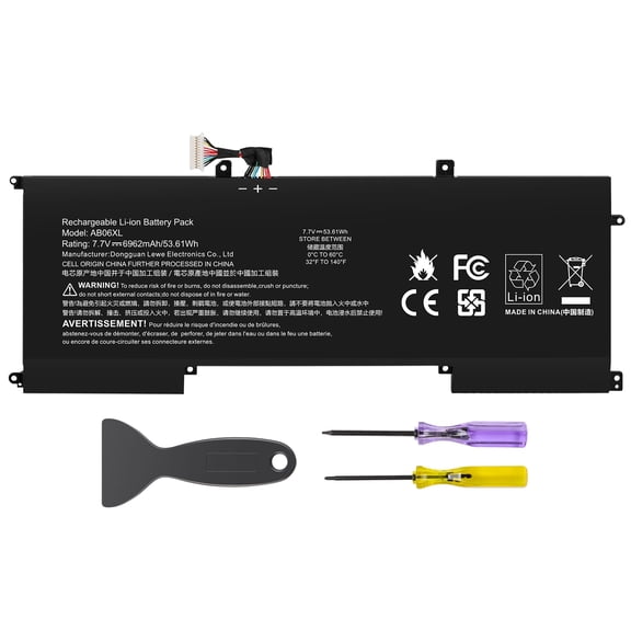 AB06XL Laptop Battery Replacement for HP Envy 13 2017 13-AD000 13-AD019TU 13-AD023TU 13-AD110TU 13-AD078TU Series HSTNN-DB8C 921408-2C1 921438-855 921408-271 TPN-I128 (7.7V 53.61Wh 6962mAh)