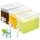 thumbnail image 1 of Dispensador de bebidas de 1 galón para refrigerador con grifo, dispensadores de bebidas de plástico para fiestas y uso diario, recipiente para agua, té, jugo caliente y helado con tapa (estilo, 1 of 7