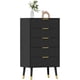 thumbnail image 1 of Moderno 5 - cajón fluted cómoda, 57 pulgadas de anchura wood chest of cajones para dormitorio y sala de estar almacenamiento, 1 of 8