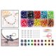 thumbnail image 5 of Dijes redondos de cuentas de mal de ojo para tobilleras, pendientes, bisutería y manualidades, 10 10 celosías (ojo del diablo), 5 of 9