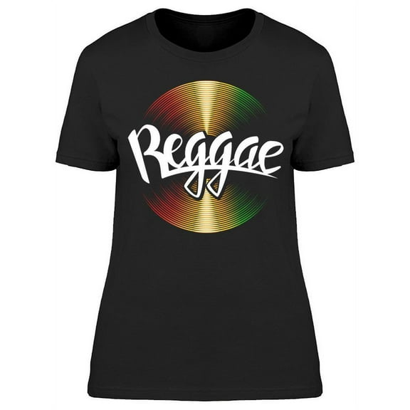 "reggae" Vinyl Record T-Shirt Women -Image by Shutterstock, Female Medium