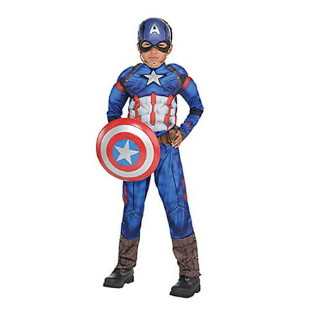 Captain America: Civil War Boys Captain America Muscle Costume M