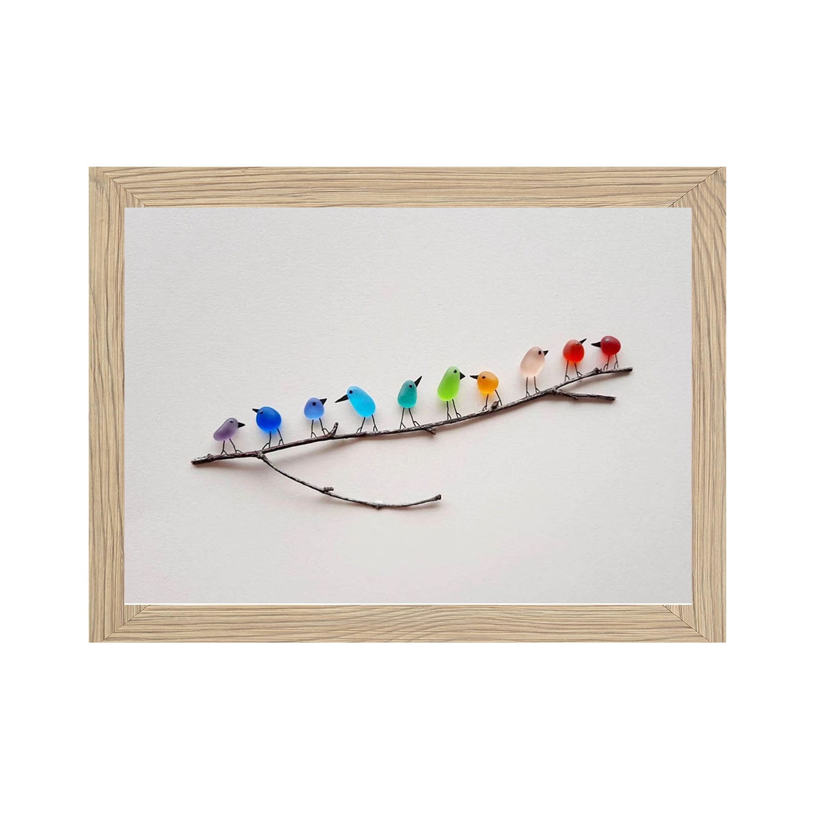 Aqestyerly Home Decor Summer Clearance Sea Glass Birds Sea Glass