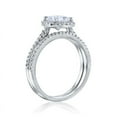 thumbnail image 5 of Kobelli 14k Gold Cushion Forever One Moissanite Floating Halo Bridal Set DEF/VS, GH/I, 5 of 5