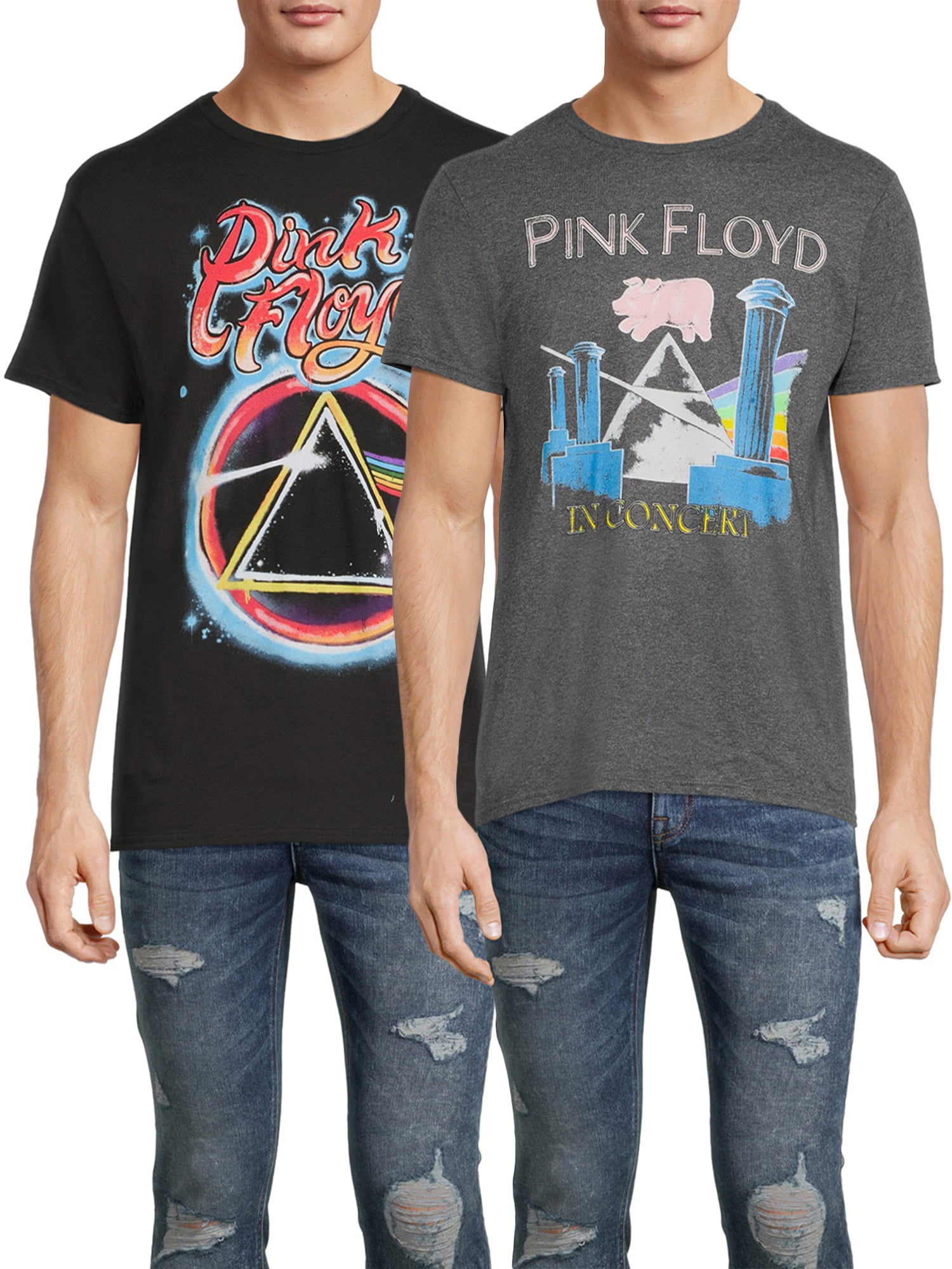 Pink Floyd T Shirt la Pared Prado banda logotipo nuevo oficial para hombre negro