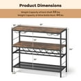 thumbnail image 3 of Costway 41" Wine Rack with 4 Glass Holders Wide Countertop Middle & Bottom Storage Shelves, 3 of 10