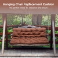 thumbnail image 3 of Hanging Chair Replacement Cushion, Outside Bench Cushion with Backrest, 2-3 Seater Cushion with 8 Ties for Outdoor Furniture, 59 x 39 x 4 Inches Porch Hanging Chair Cushion Garden Bench, 3 of 6