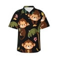thumbnail image 3 of Camisas hawaianas para hombres y mujeres, dibujos animados de cohetes, monos, animales, estampado 3D, mangas cortas, camisetas divertidas y lindas para niños, camisetas Harajuku, 3 of 5