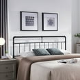 thumbnail image 6 of Noble House Wesson Contemporary Iron King Headboard, Flat Black, 6 of 8