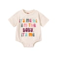 thumbnail image 1 of SUNSIOM Barboteuse d'Été pour Bébé Imprimé Lettre Col Rond Manches Courtes Body pour Garçons Filles, 1 of 6