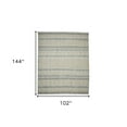thumbnail image 5 of 8' X 12' Brown Geometric Flatweave Handmade Distressed Area Rug With Fringe, 5 of 10