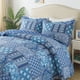 thumbnail image 4 of Honeilife Juego De Edredón Rústico Queen – Juego De Edredón De Microfibra De 3 Piezas, Colchas Ligeras, Colchas Florales, Funda De Cama Retro Para Todas Las Estaciones, Color Azul, 4 of 5