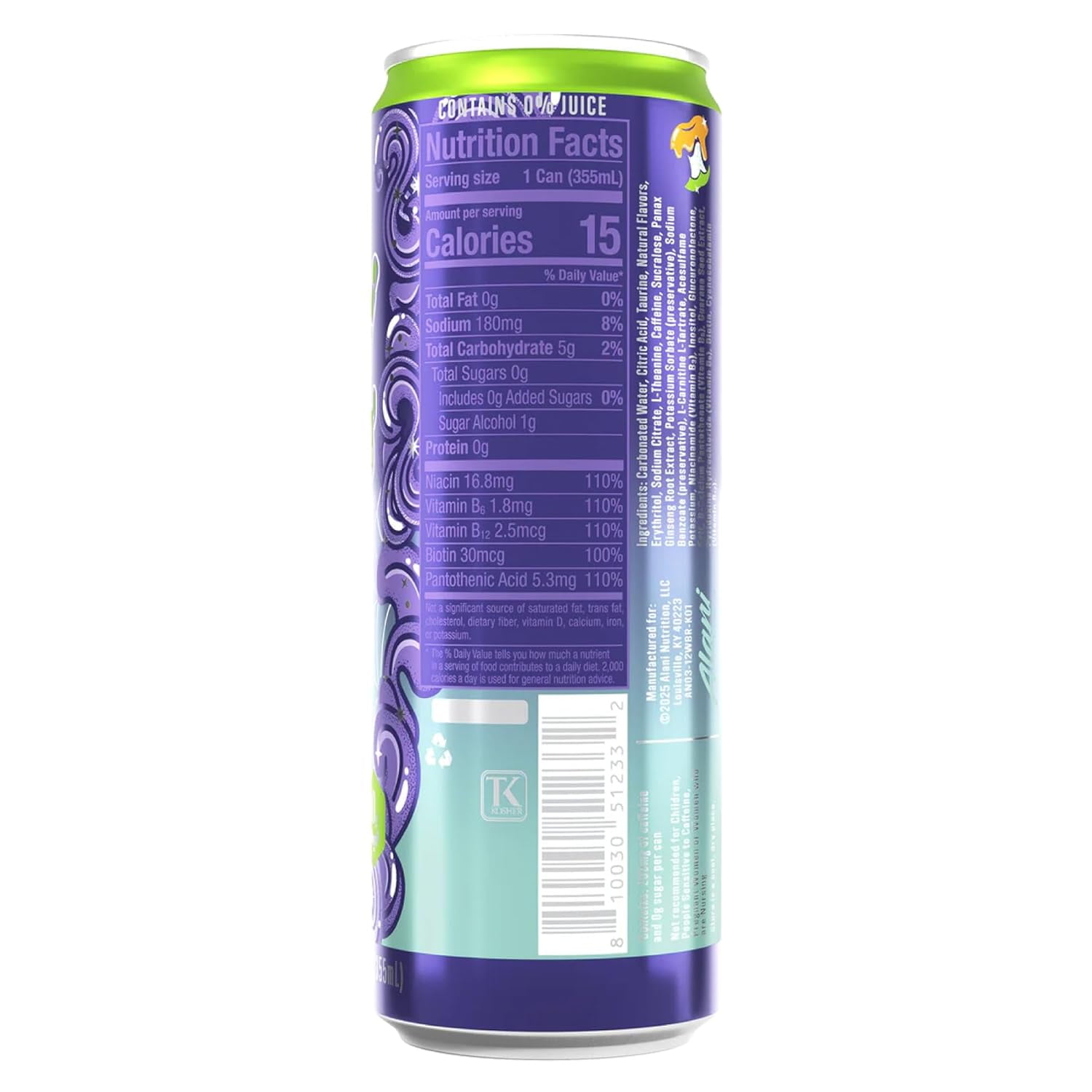 New Alani Energy Drinks Witches Brew, Winter Wonderland, Sherbet Swirl Variety Pack Sugar-Free, Low-Calorie, Energy Boost Drink 12 fl oz (Pack of 6) Repackaged By * Repackaged By PickNGo Market*