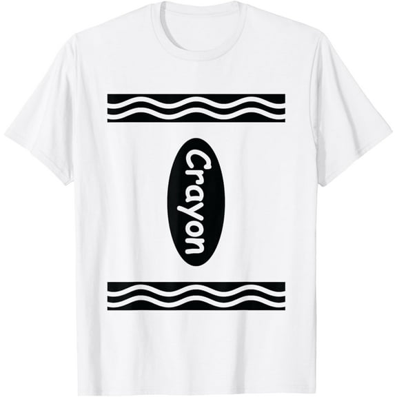 Crayon Box Halloween Costume Matching Couple Friend Group T-ShirtMen and women, Black T-shirt, size: Extra large S-4XL