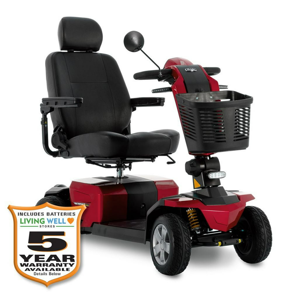 Pride Mobility Victory LX Sport 4Wheel HD Scooter, Red, 400 lbs