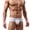White, variant on Men\'s Sexy Mesh Modal Triangle Underwear Breathable Solid Briefs Underpants