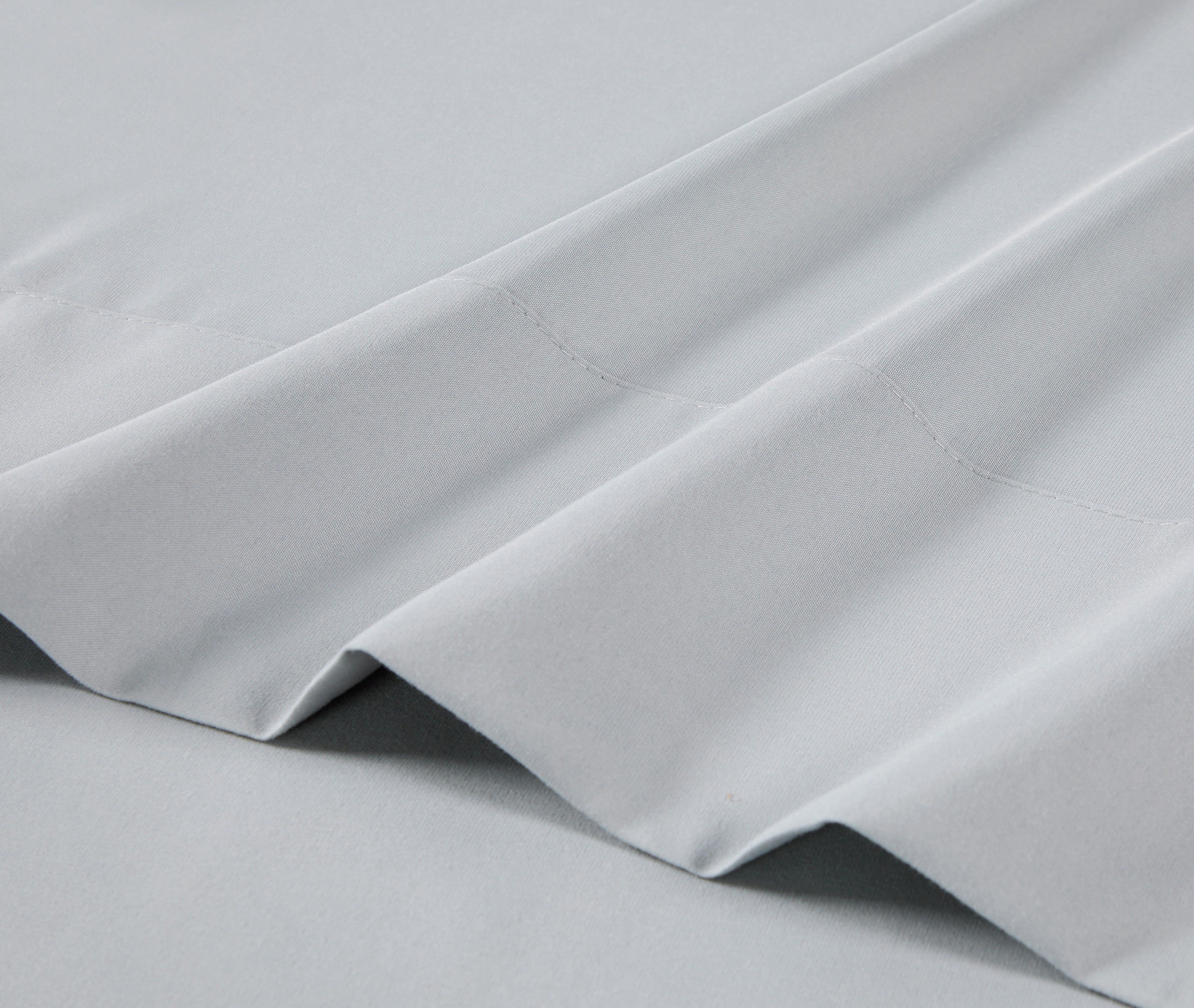 Mainstays Comfort Chill Microfiber Bed Sheet Set, Twin, Soft Silver, 3 Piece