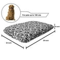 thumbnail image 2 of Black and White Pet Bed, Simple Floral Motifs Tropical Island Vegetation in Monochrome Doodle Style, Resistant Pad for Dogs and Cats Cushion with Removable Cover, 24" x 39", Black White, by Ambesonne, 2 of 4