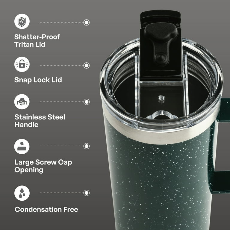 TAL Stainless Steel Mountaineer Travel Mug 20 oz, Teal Speckle