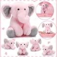 thumbnail image 4 of Set de peluche con elefantes de peluche con bebés para decoración de fiestas, 4 of 7