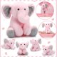 thumbnail image 4 of Set de peluche con elefantes de peluche con bebés para decoración de fiestas, 4 of 7