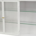 thumbnail image 6 of 3 Door Arched Wall Mounted Glass Cabinets for Kitchen, Living Room and Bathroom(White), 6 of 13