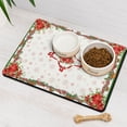 thumbnail image 2 of Tapis pour Nourriture pour Chien, Tapis pour Nourriture et Eau pour Chien, Tapis Bol pour Chat et Chien, Tapis d'Alimentation Antidérapant Réutilisable pour Chat avec Joyeuses Fêtes Branches de Pin,16inx24 Po, 2 of 6