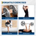 thumbnail image 4 of BeesClover Cast Iron Weight Plates Set 1 Inch, 10 Lbs Bumper Plates for Home Gym, Strength Training & Weightlifting, 4pcs, 4 of 7