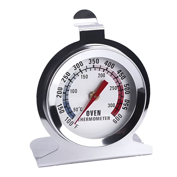 HIBIBUD Stainless Steel Oven Thermometer 50-300°C/100-600°F Large Dial Easy Read for Traditional Ovens Grills Smokers
