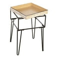 thumbnail image 3 of Metal Table with Glass Top and Gold Metal Planter Dish, 3 of 3