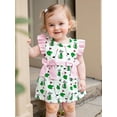 thumbnail image 3 of Rovasas Baby Girls Rompers Dress Golf Print Bowknot Decor Infant Bodysuits, 3 of 9
