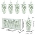 thumbnail image 3 of JeashCHAT 5 Pcs Christmas Pinecone Ornaments, 3.54 Inch Plastic Pine Cones Christmas Tree Ornaments Winter Xmas Holiday Party Hanging Decorations, 3 of 6