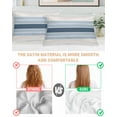 thumbnail image 4 of Hokiten King Size Pillow Cases Set of 2, Pillow Covers for Bed, Grey Blue Stripes Satin Pillowcases with Zipper for Hair/Skin, Pillow Protector Cover, Country Modern Gradient Lines Art 20x36 Inches, 4 of 6