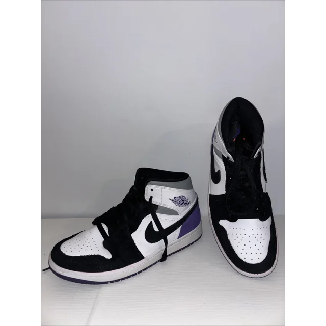 N I-K-E A i r-Jor-dan 1 Mid SE Varsity Purple Suede Men US size 8.5 Sneaker 852542-105