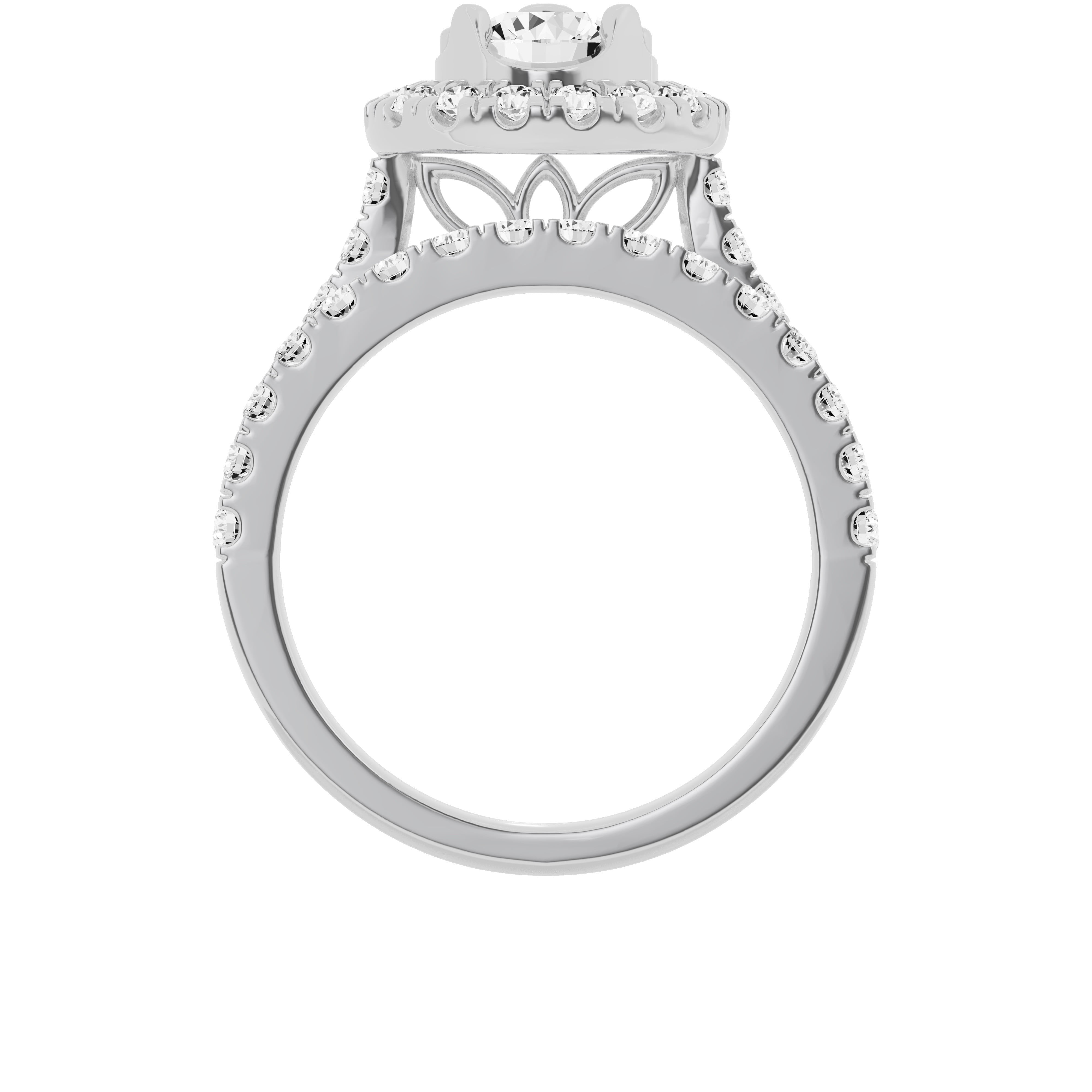Unique Moments Lab Grown 2 Ctw Diamond Pear Bridal Set, Engagement Ring for Women 10K White Gold